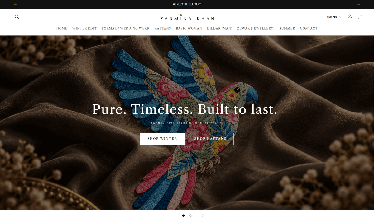 Zarmina Khan — Fashion & Lifestyle Shopify Store