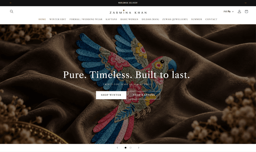 Zarmina Khan — Fashion & Lifestyle Shopify Store
