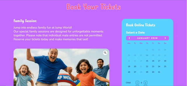 Jump World – A Vibrant Online Ticketing & Experience Hub screenshot 4