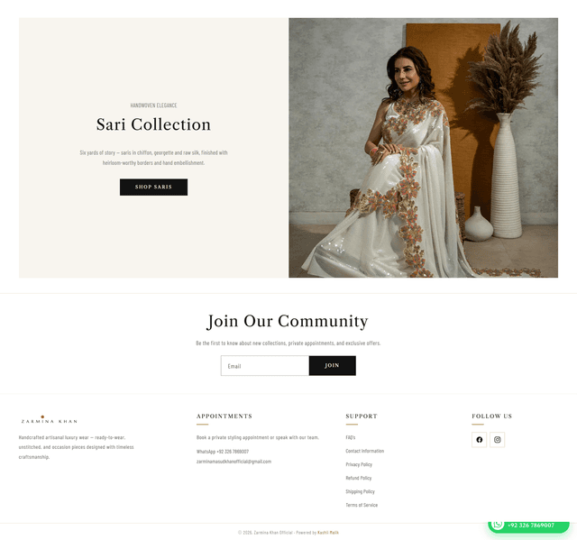 Zarmina Khan — Fashion & Lifestyle Shopify Store screenshot 3